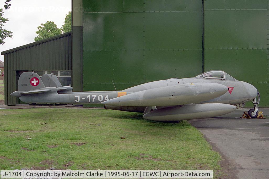 U-1213, 1958 De Havilland (F+W Emmen) Vampire T55 (DH-115) C/N 973, De Havilland Venom FB.54. A Swiss built Venom at the Aerospace Museum, RAF Cosford.