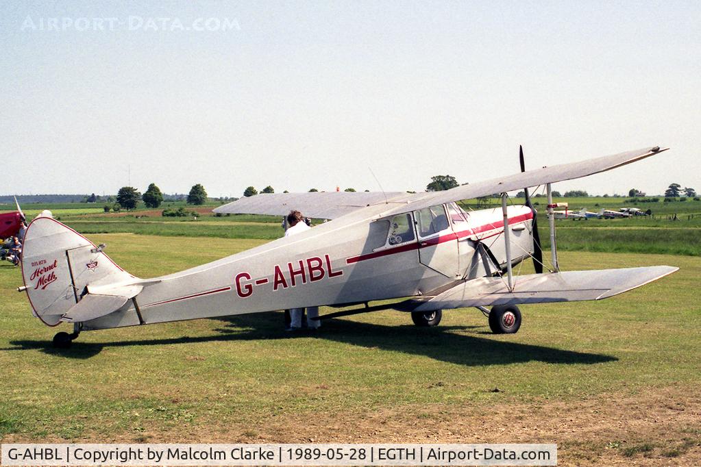 G-AHBL, 1936 De Havilland DH.87B Hornet Moth C/N 8135, De Havilland DH-87B Hornet Moth at Old Warden, UK.