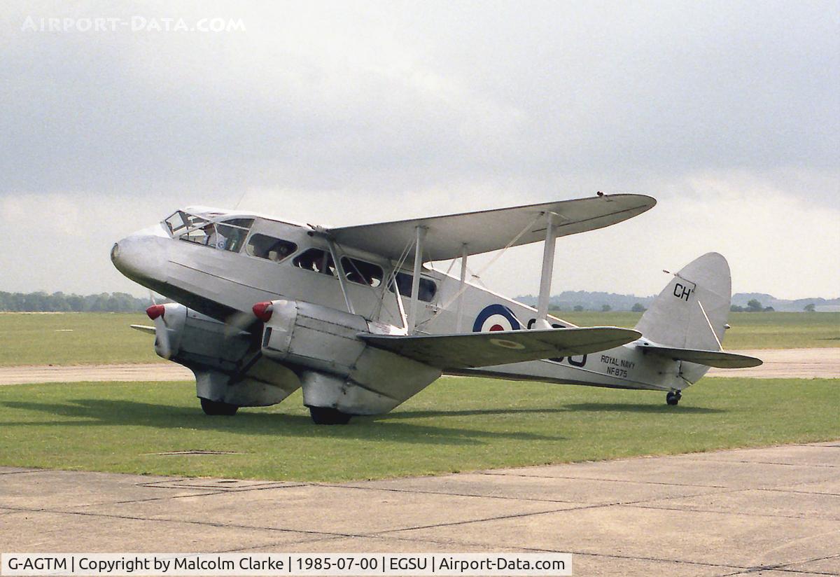 G-AGTM, 1944 De Havilland DH-89A Dominie/Dragon Rapide C/N 6746, De Havilland DH-89A Dominie at the Imperial War Museum, Duxford, UK in 1985.