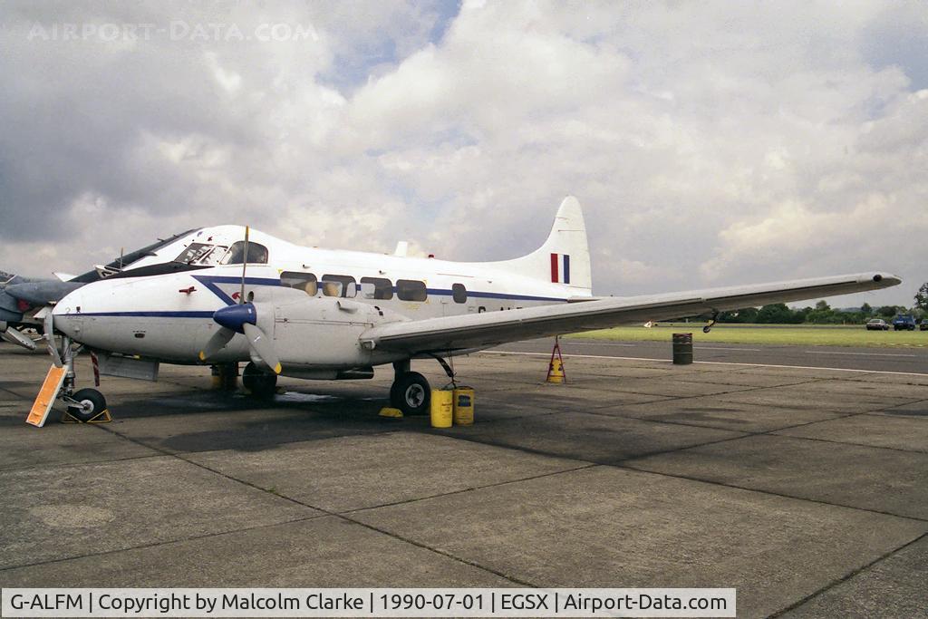 G-ALFM, 1948 De Havilland DH-104 Dove 8 C/N 04211, De Havilland DH-104 Devon C2 at North Weald. Originally VP961 serving with 60 Sqn RAF and later converted to Dove 8 configuration as G-HBBC.