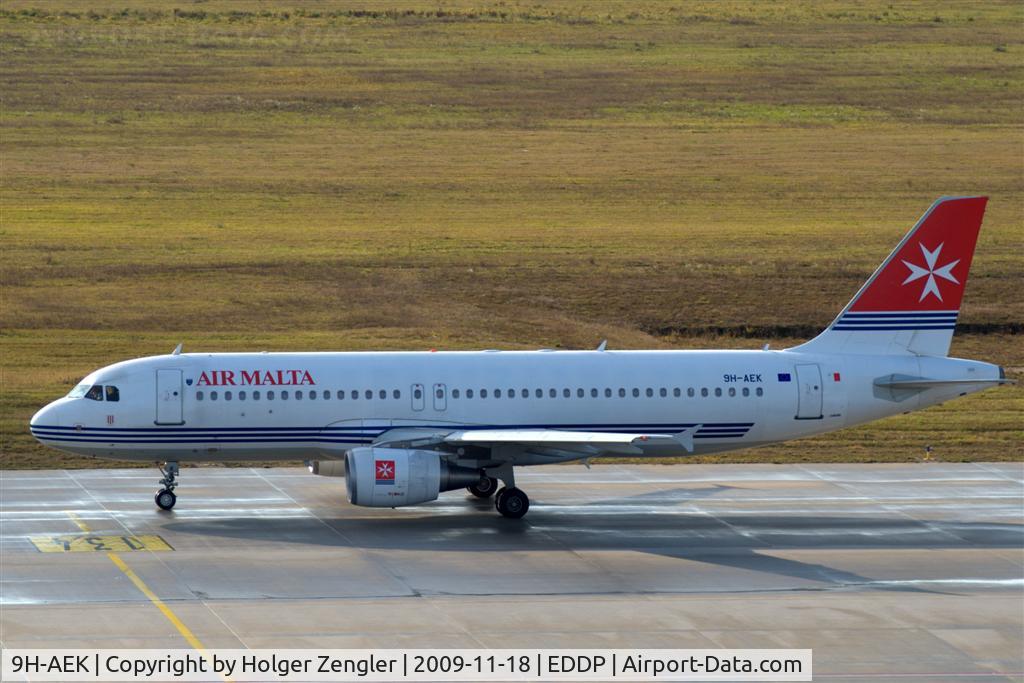 9H-AEK, 2004 Airbus A320-211 C/N 2291, Taxiing for a take off to Luqa Airport