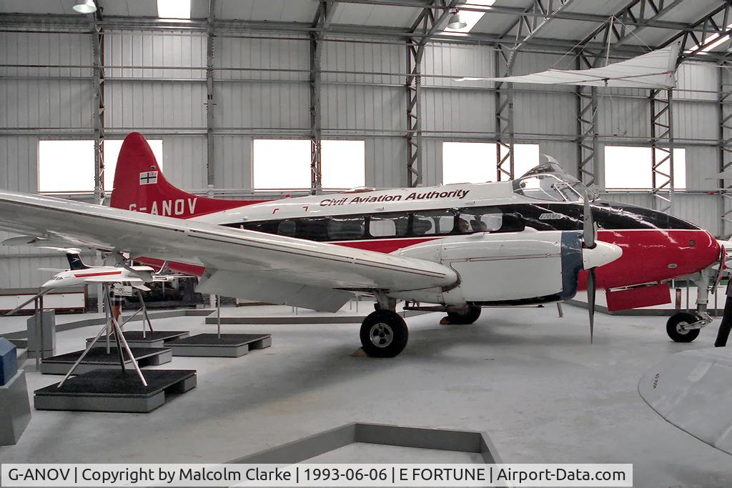 G-ANOV, 1954 De Havilland DH-104 Dove 6 C/N 04445, De Havilland DH-104 Dove 6. At the Museum of Flight, East Fortune, Scotland in 1993.