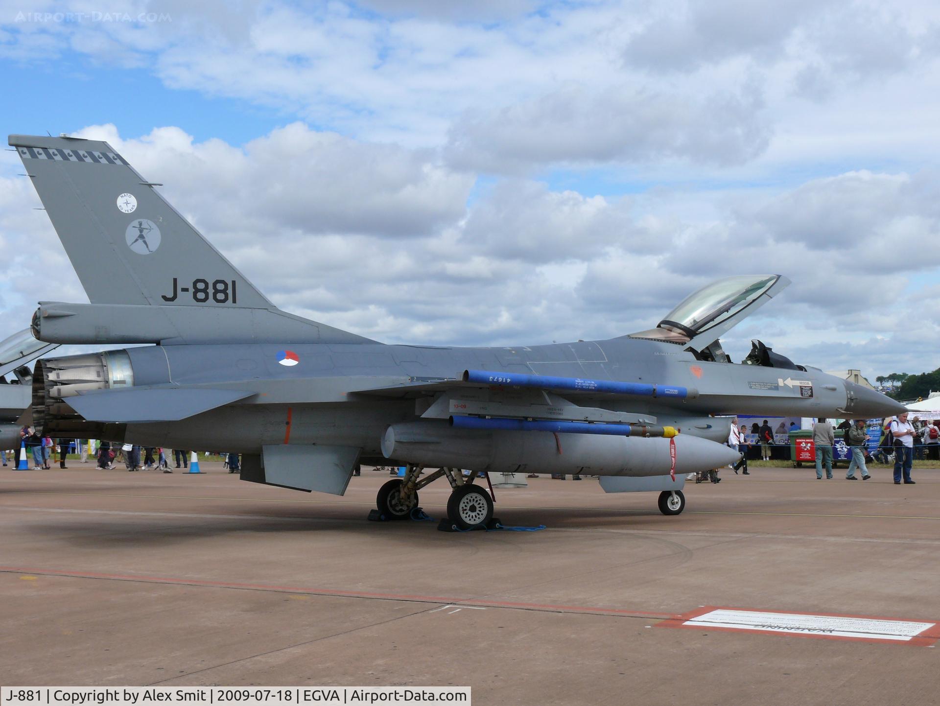 J-881, Fokker F-16AM Fighting Falcon C/N 6D-98, General Dynamics F-16AM Fighting Falcon J-881 Royal Netherlands Air Force