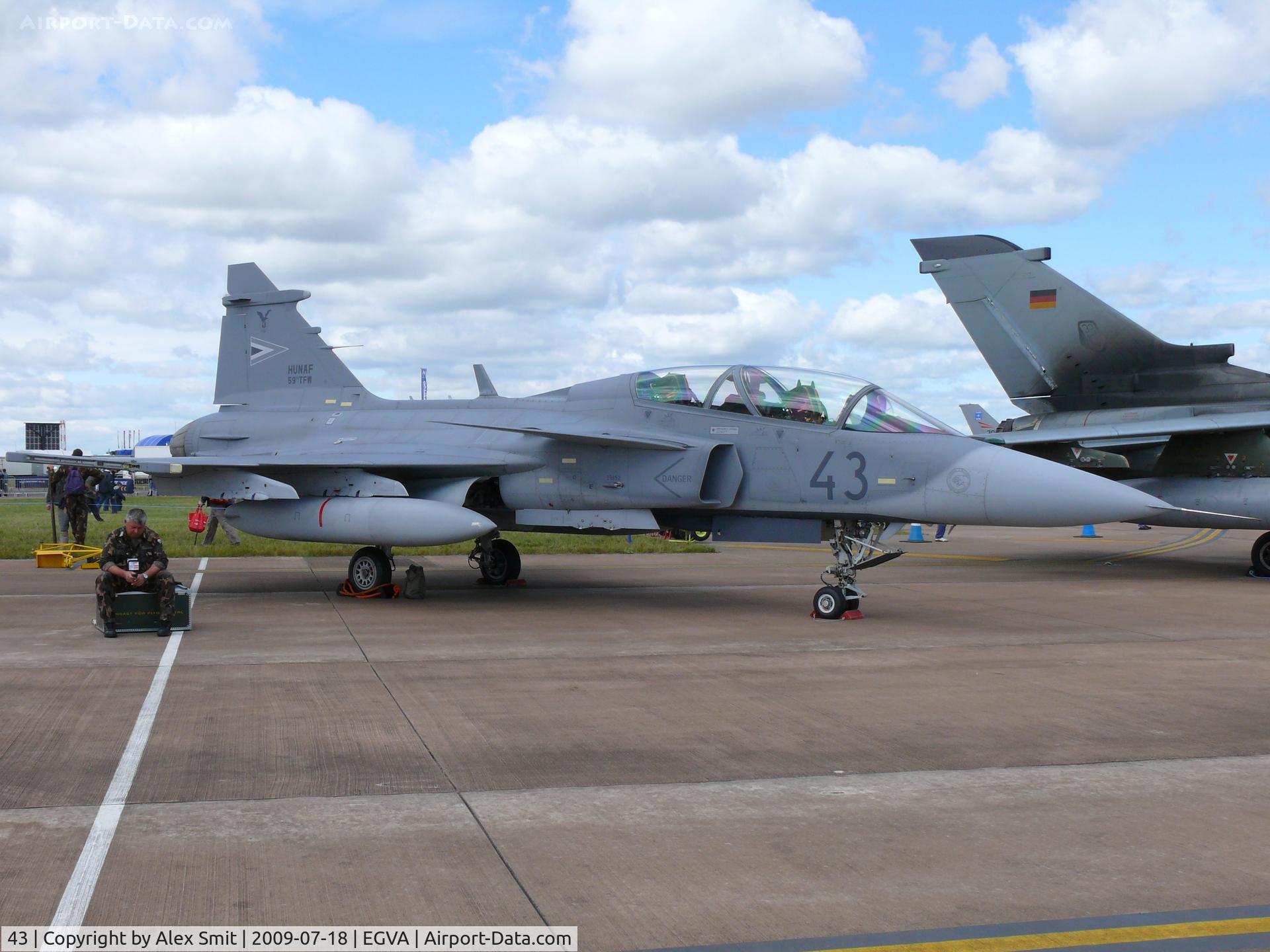 43, Saab JAS-39D Gripen C/N 39852, Saab JAS39D Gripen 43 Hungarian Air Force