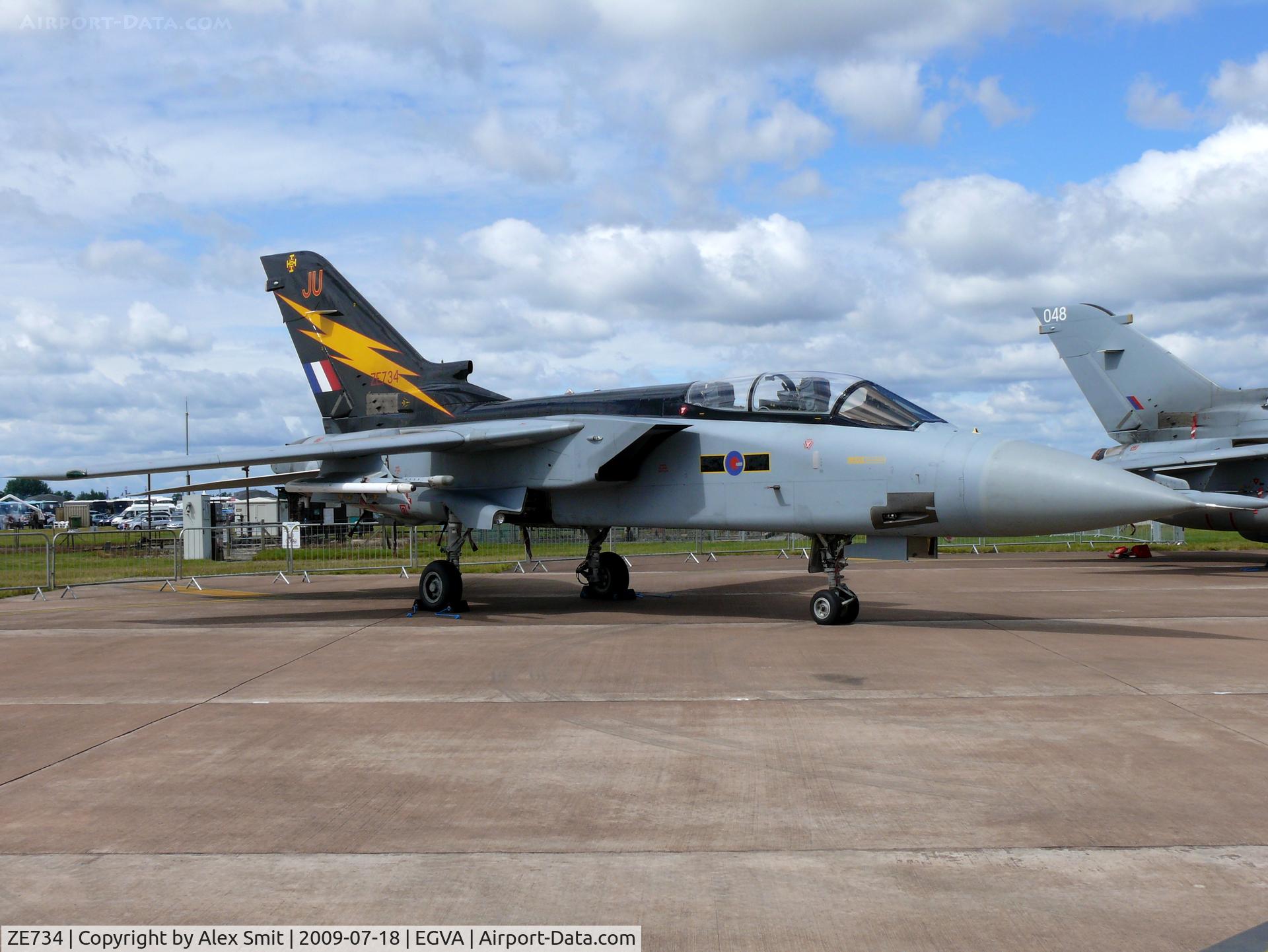 ZE734, 1988 Panavia Tornado F.3 C/N 664/AS050/3298, Panavia Pa200 Tornado F3 ZE734/JU Royal Air Force with a very nice tail