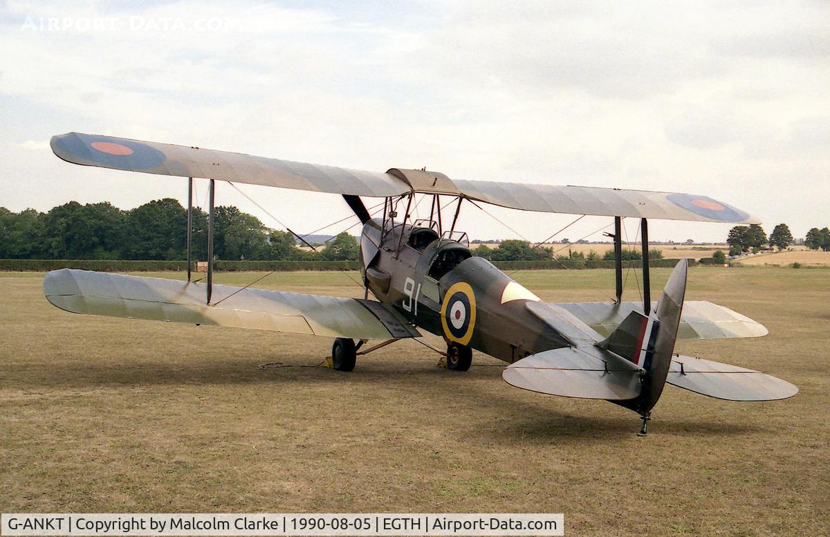 G-ANKT, 1942 De Havilland DH-82A Tiger Moth II C/N 85087, De Havilland DH-82A Tiger Moth II. At Old Warden's Battle Over Britain Display in 1990