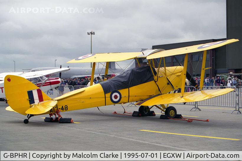 G-BPHR, 1940 De Havilland Australia DH-82A Tiger Moth C/N DHA45, De Havilland Australia DH-82A Tiger Moth.  As A17-48 from the RCAF at RAF Waddington's Air Show in 1995.