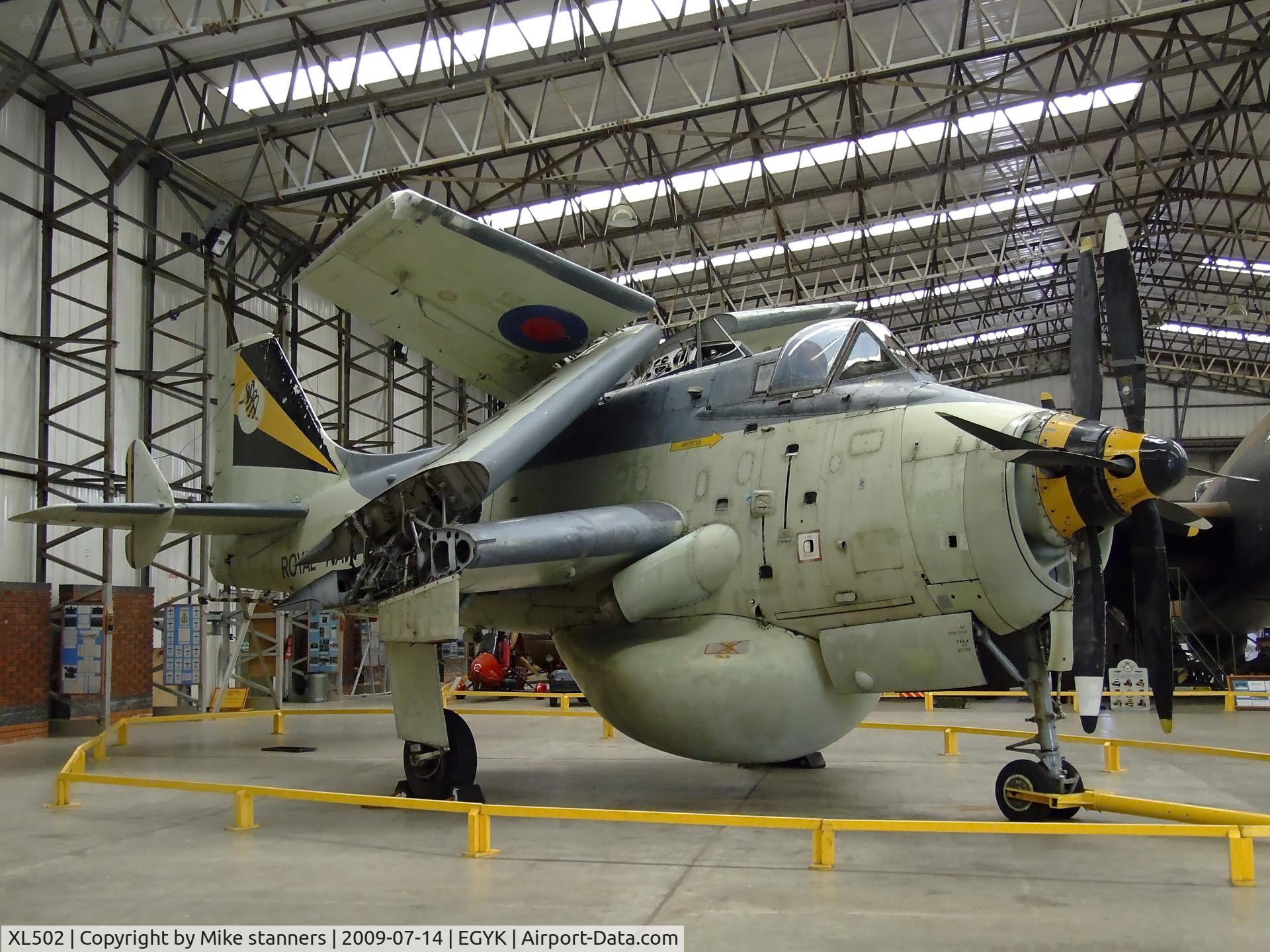 XL502, 1961 Fairey Gannet AEW.3 C/N F9461, ex Royal navy Gannet in the markings of 849sqn