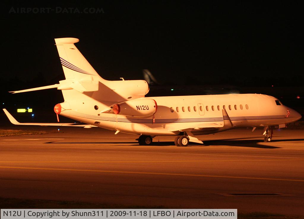 N12U, 2008 Dassault Falcon 7X C/N 53, Parked at the General Aviation for the night...