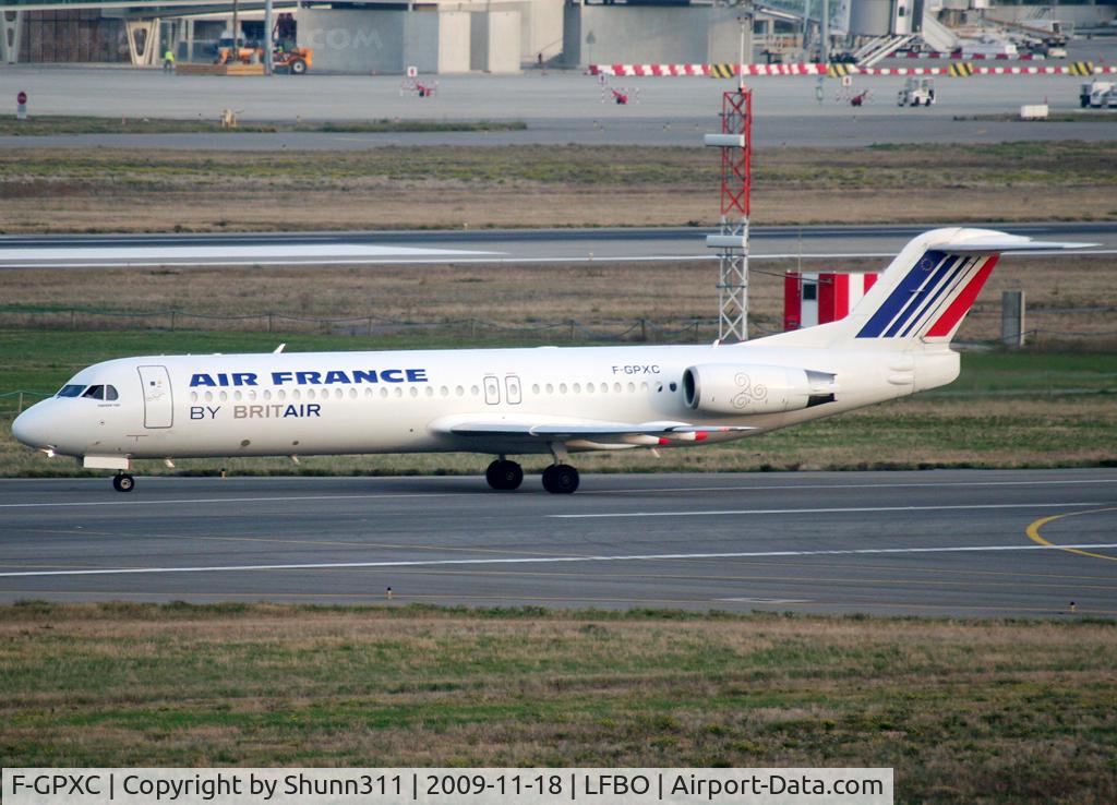 F-GPXC, 1994 Fokker 100 (F-28-0100) C/N 11493, Landing rwy 32L