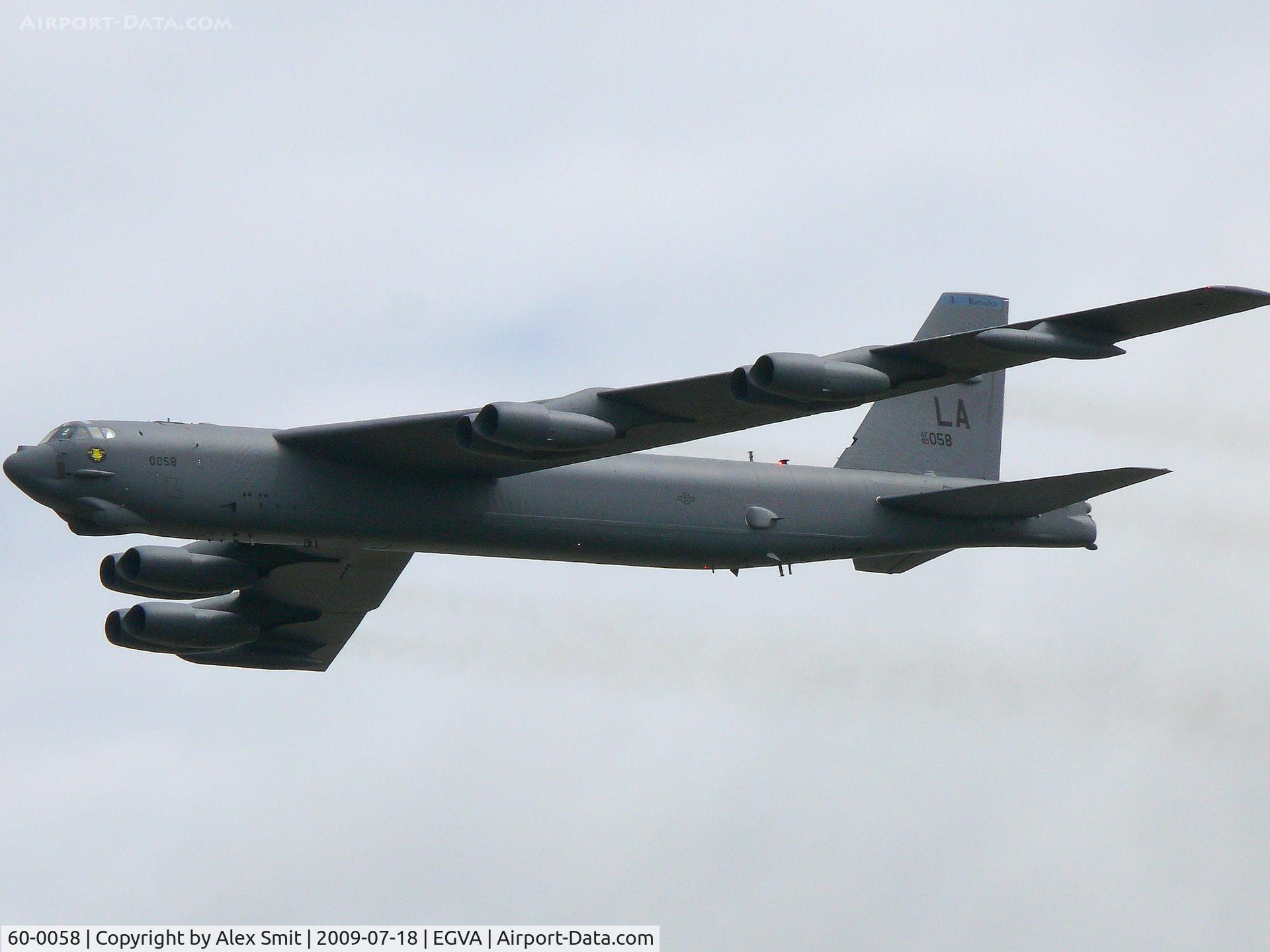 60-0058, 1960 Boeing B-52H-160-BW Stratofortress C/N 464423, Boeing B-52H Stratofortress 60-0058/LA US Air Force