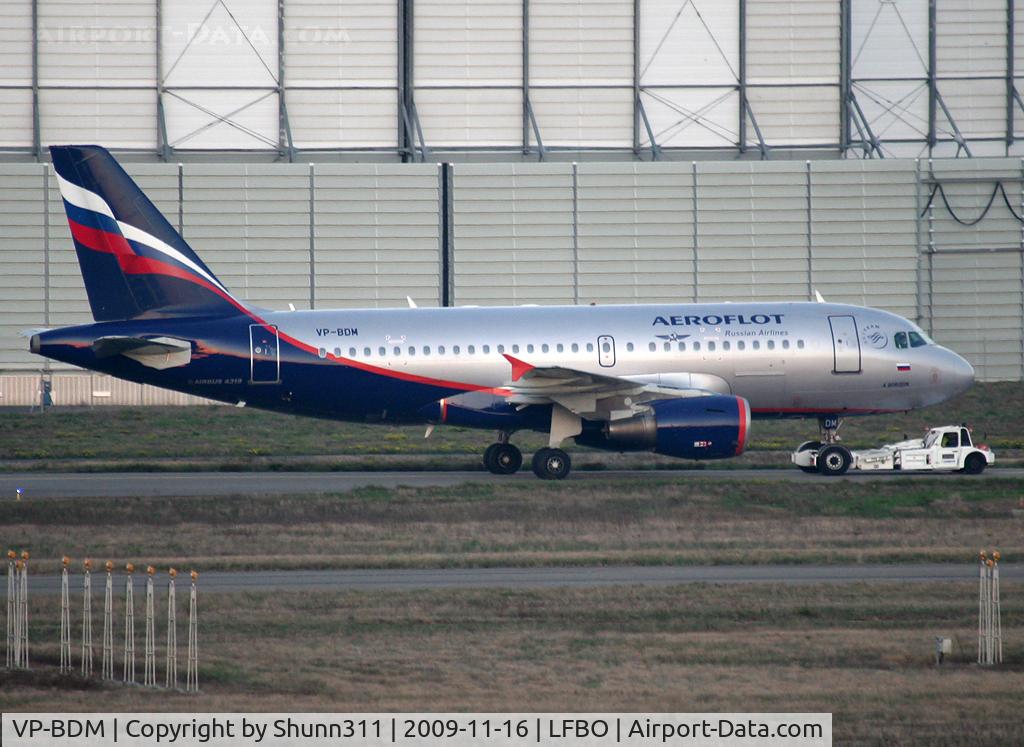 VP-BDM, 2003 Airbus A319-111 C/N 2069, Trackted to the old terminal...