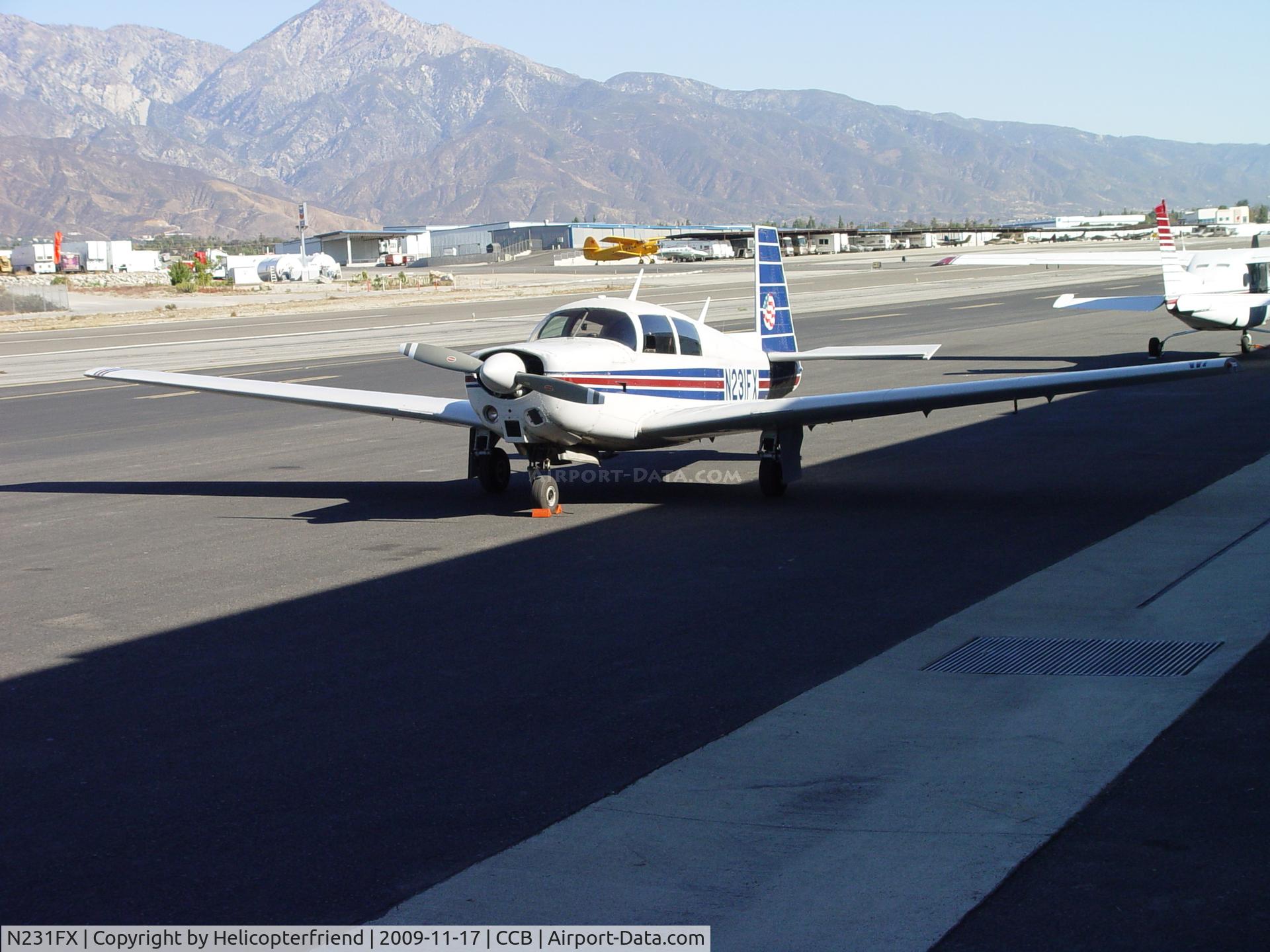 N231FX, 1966 Mooney M20C Ranger C/N 3378, Parked in the sun at Cable