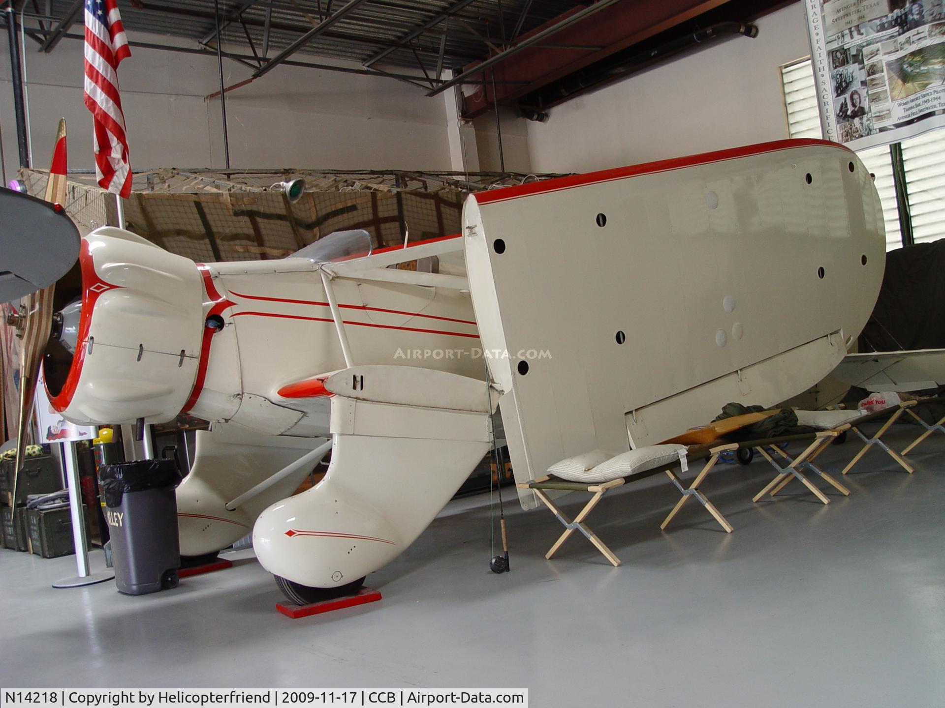 N14218, 1934 Kinner SPORTSTER K C/N 136, Tucked away in her hanger