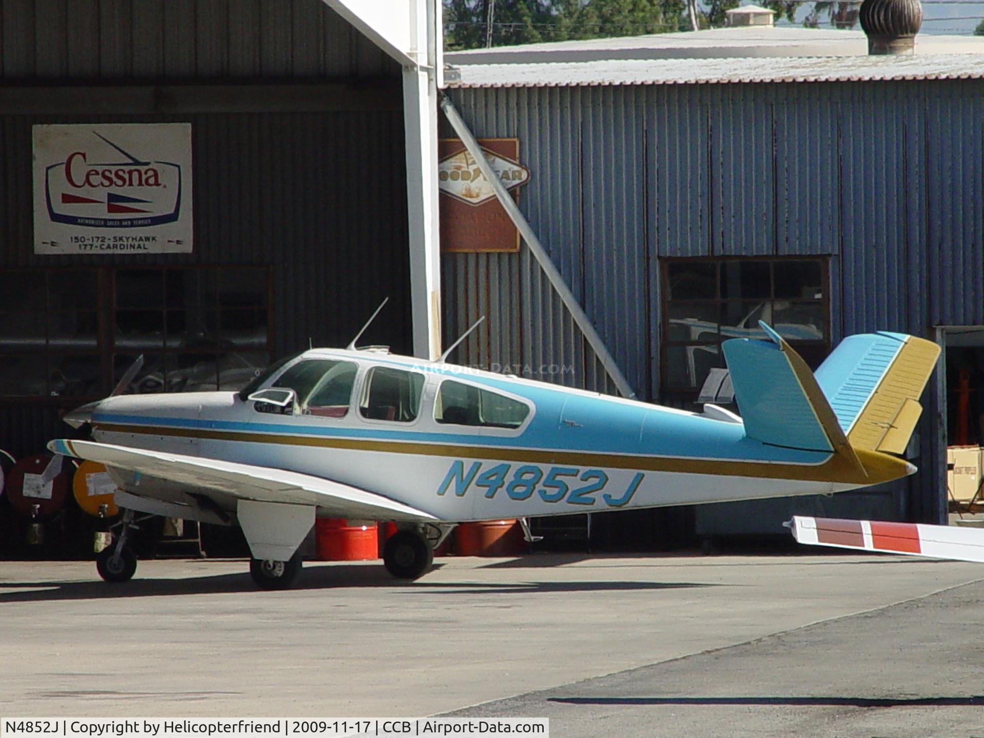 N4852J, 1966 Beech V35 Bonanza C/N D-8349, Pulled into Foothill Aircraft Sales and Service