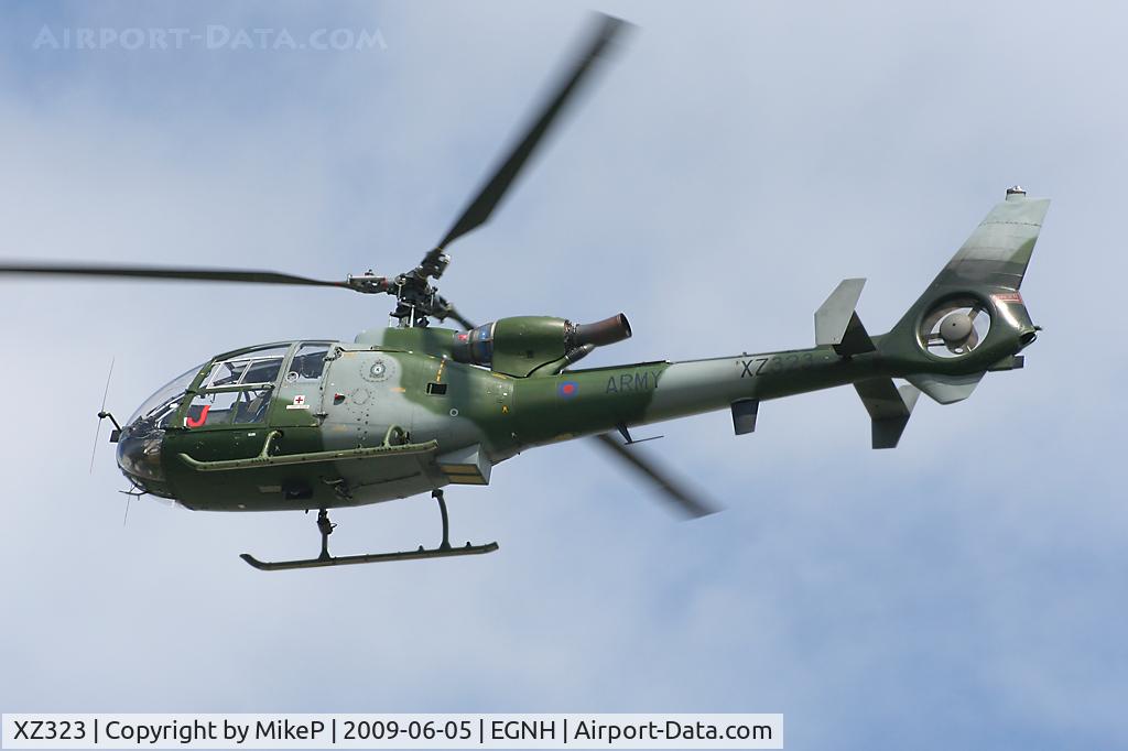 XZ323, 1977 Westland SA-341B Gazelle AH1 C/N 1631, Inbound to Blackpool early afternoon.