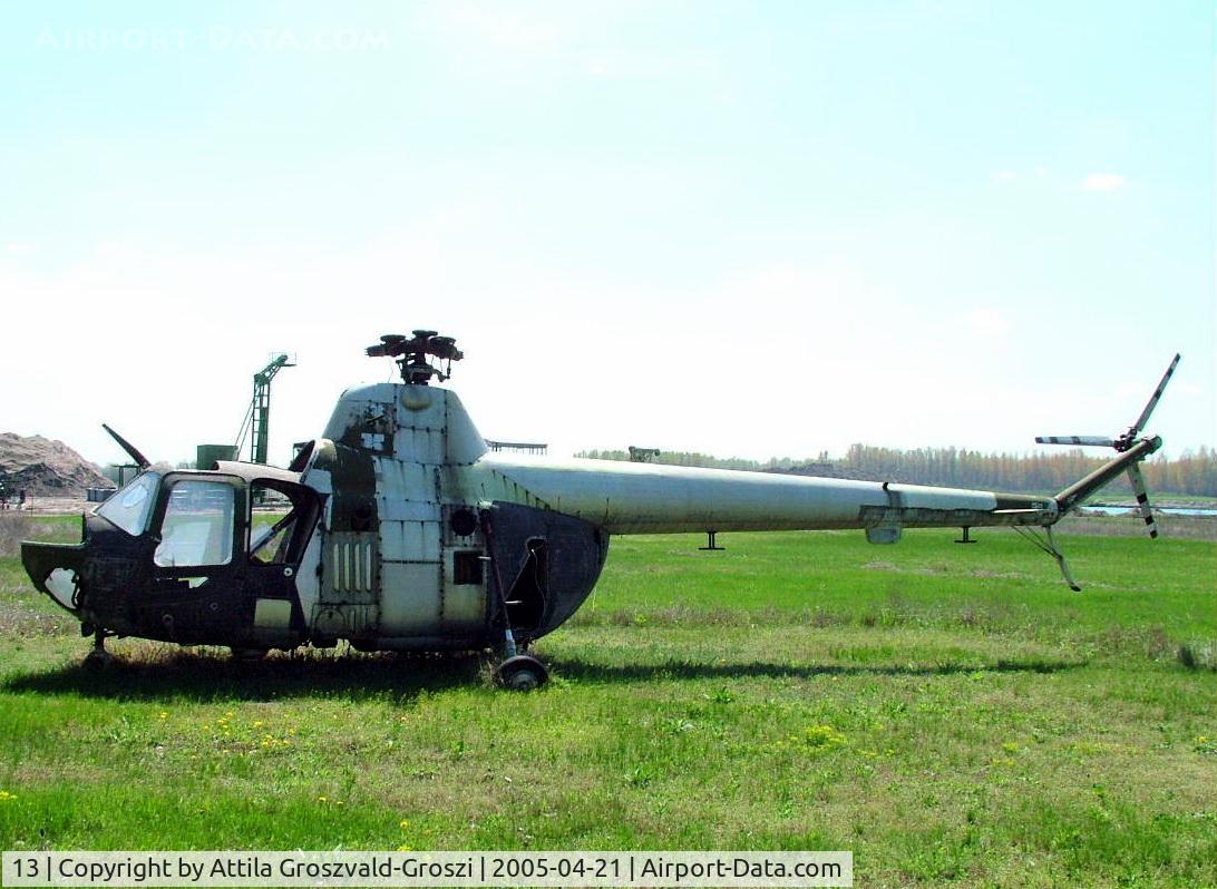 13, 1961 PZL-Swidnik SM-1M C/N W02013, Alsonemedi Wreck Ranch name in a collection, a quite bad state. They transported it onto unknown place since then.