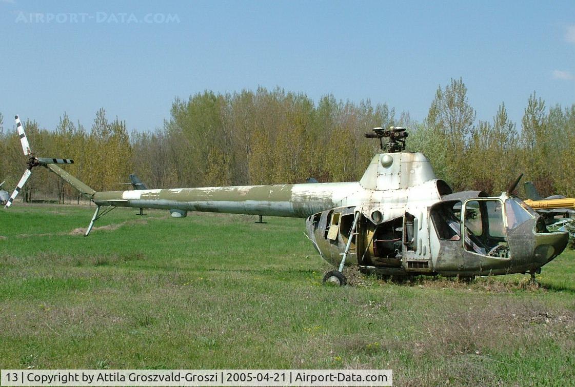 13, 1961 PZL-Swidnik SM-1M C/N W02013, Alsonemedi Wreck Ranch name in a collection, a quite bad state. They transported it onto unknown place since then.