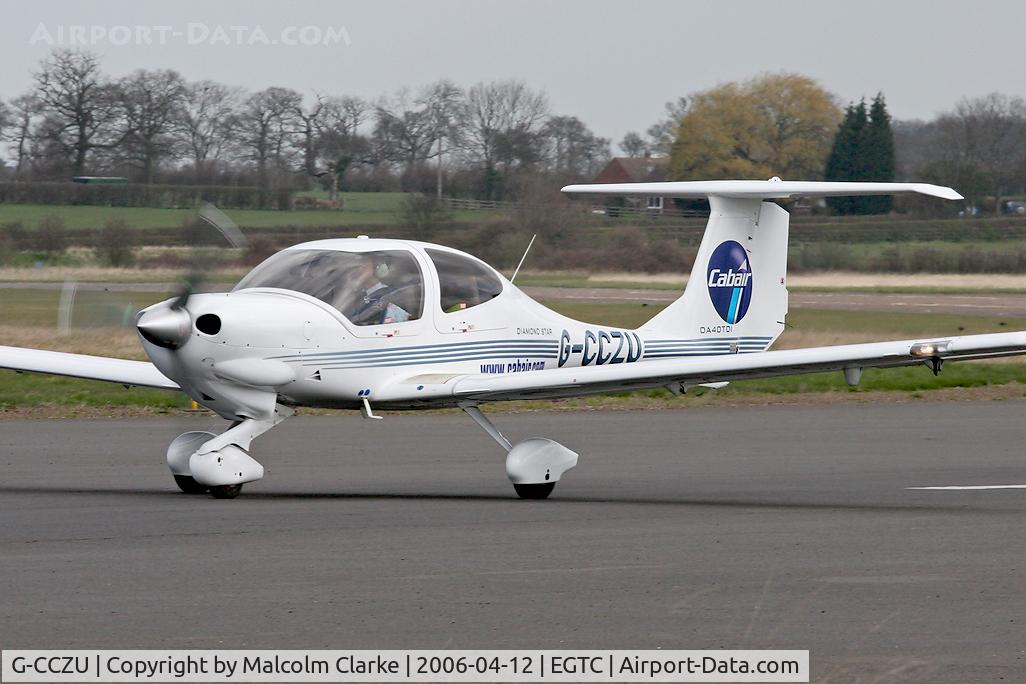 G-CCZU, 2004 Diamond DA-40D Diamond Star C/N D4.125, Diamond DA-40D Diamond Star at Cranfield Airport, UK.