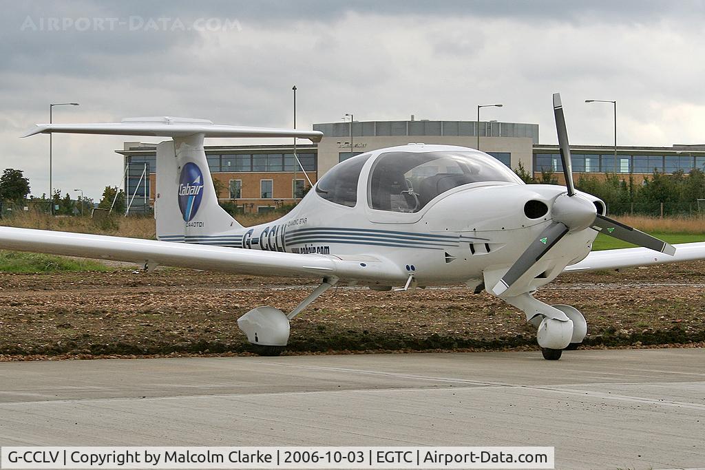 G-CCLV, 2003 Diamond DA-40D Diamond Star C/N D4.052, Diamond DA-40D Diamond Star at Cranfield Airport, UK.