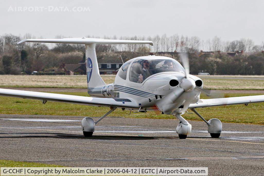 G-CCHF, 2003 Diamond DA-40D Diamond Star C/N D4.055, Diamond DA-40D Diamond Star at Cranfield Airport, UK.