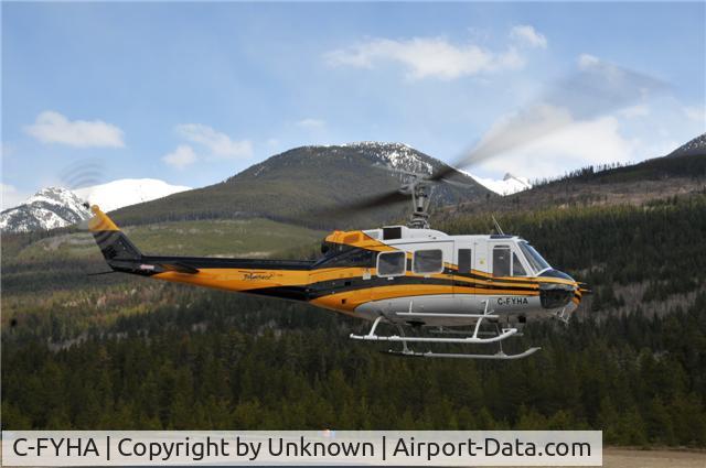C-FYHA, 1975 Bell 205A-1 C/N 30175, Taking Off From Valemount