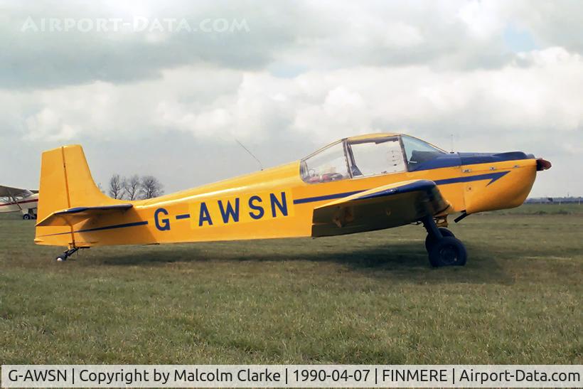 G-AWSN, 1968 Rollason Druine D-62B Condor C/N RAE/632, Rollason Druine D-62B Condor. At the VAC Daffodil Rally in 1990, at Finmere..