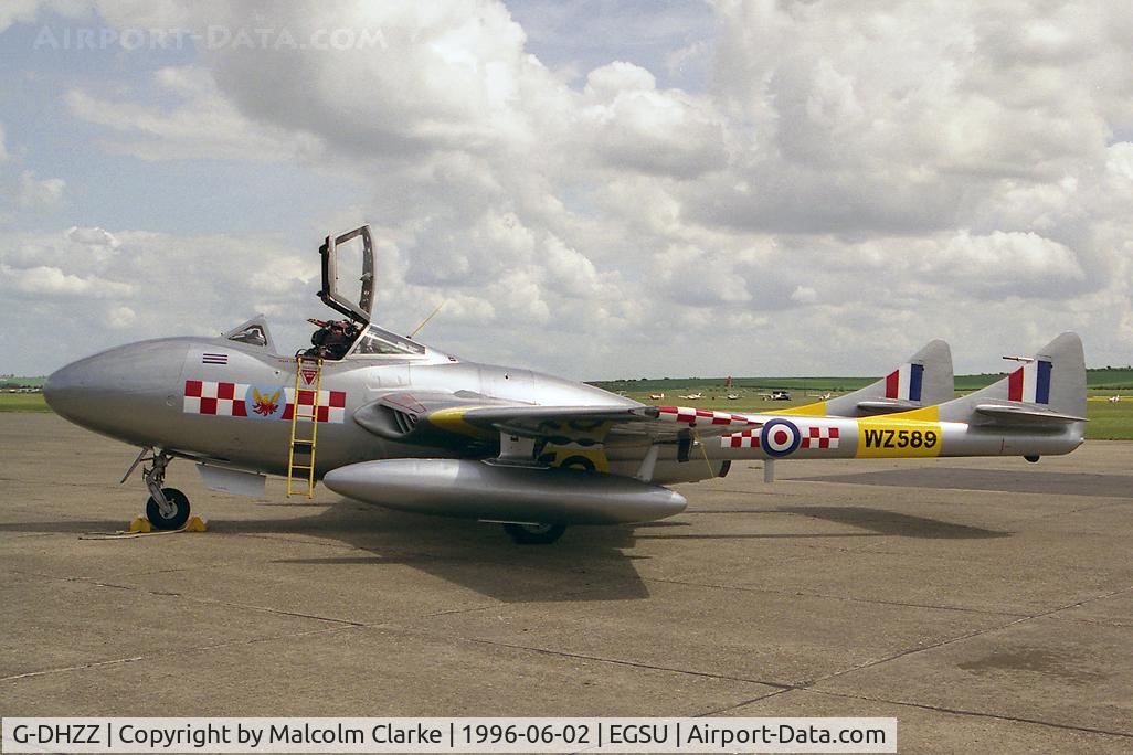 G-DHZZ, 1959 De Havilland (F+W Emmen) Vampire T55 (DH-115) C/N 990, De Havilland Vampire T55 (DH-115). Ex U-1230 At Duxford Airfield, UK.