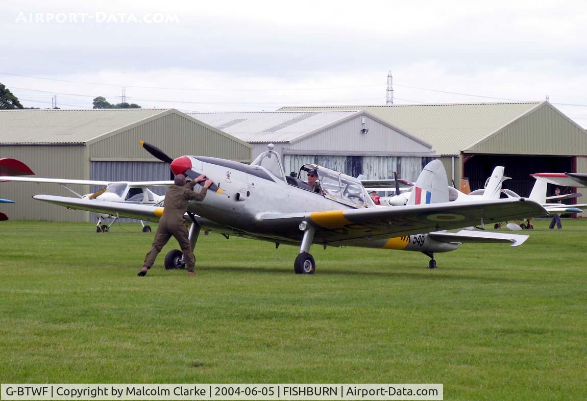 G-BTWF, 1951 De Havilland DHC-1 Chipmunk T.10 C/N C1/0564, De Havilland DHC-1 Chipmunk 22 at Fishburn Airfield, UK in 2004.