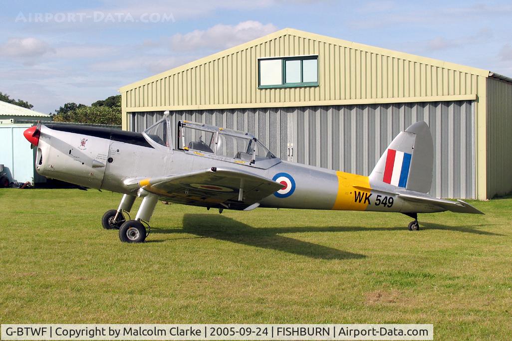 G-BTWF, 1951 De Havilland DHC-1 Chipmunk T.10 C/N C1/0564, De Havilland DHC-1 Chipmunk 22 at Fishburn Airfield, UK in 2005.