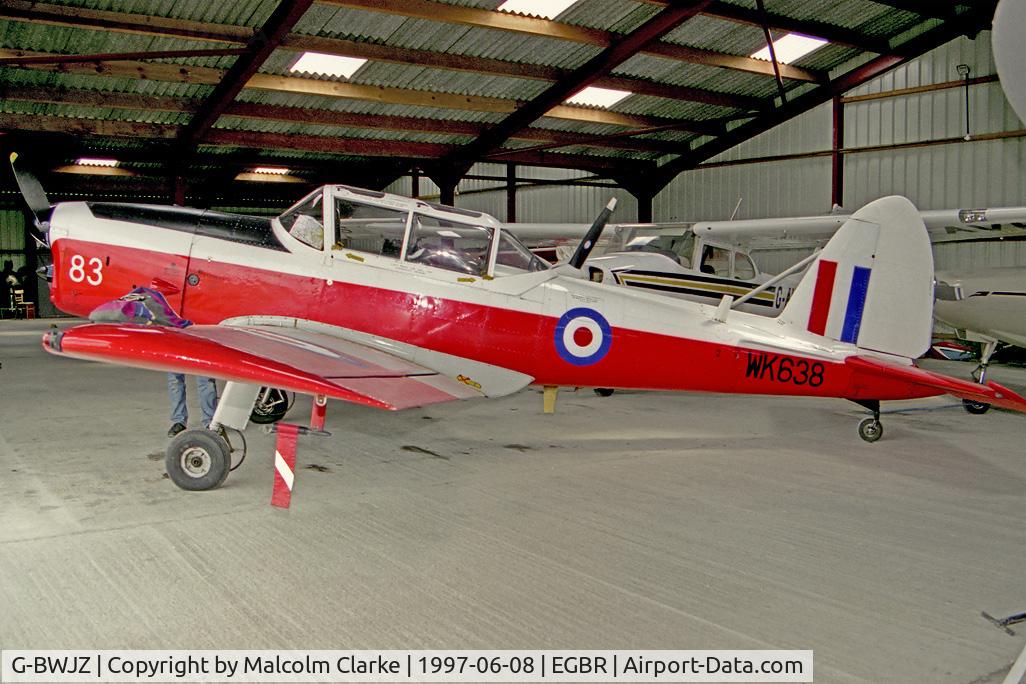G-BWJZ, 1952 De Havilland DHC-1 Chipmunk T.10 C/N C1/0653, De Havilland DHC-1 Chipmunk 22 at Breighton Airfield, UK.