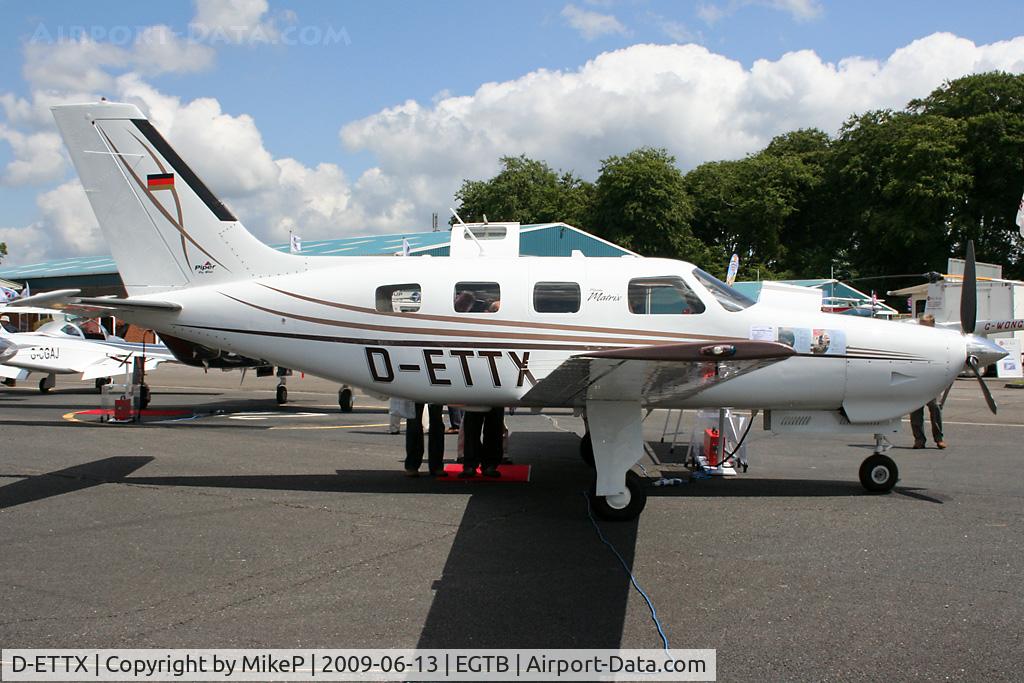 D-ETTX, 2008 Piper PA-46R-350T Malibu Matrix C/N 4692021, Aero Expo 2009 exhibitor.