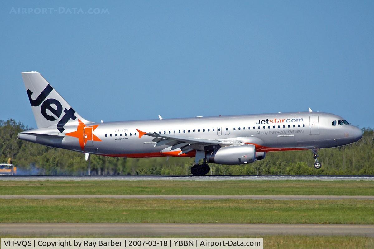 VH-VQS, 2005 Airbus A320-232 C/N 2515, Airbus A320-232 [2515] (Jetstar Airways) Brisbane-International~VH 18/03/2007. Just touching down.