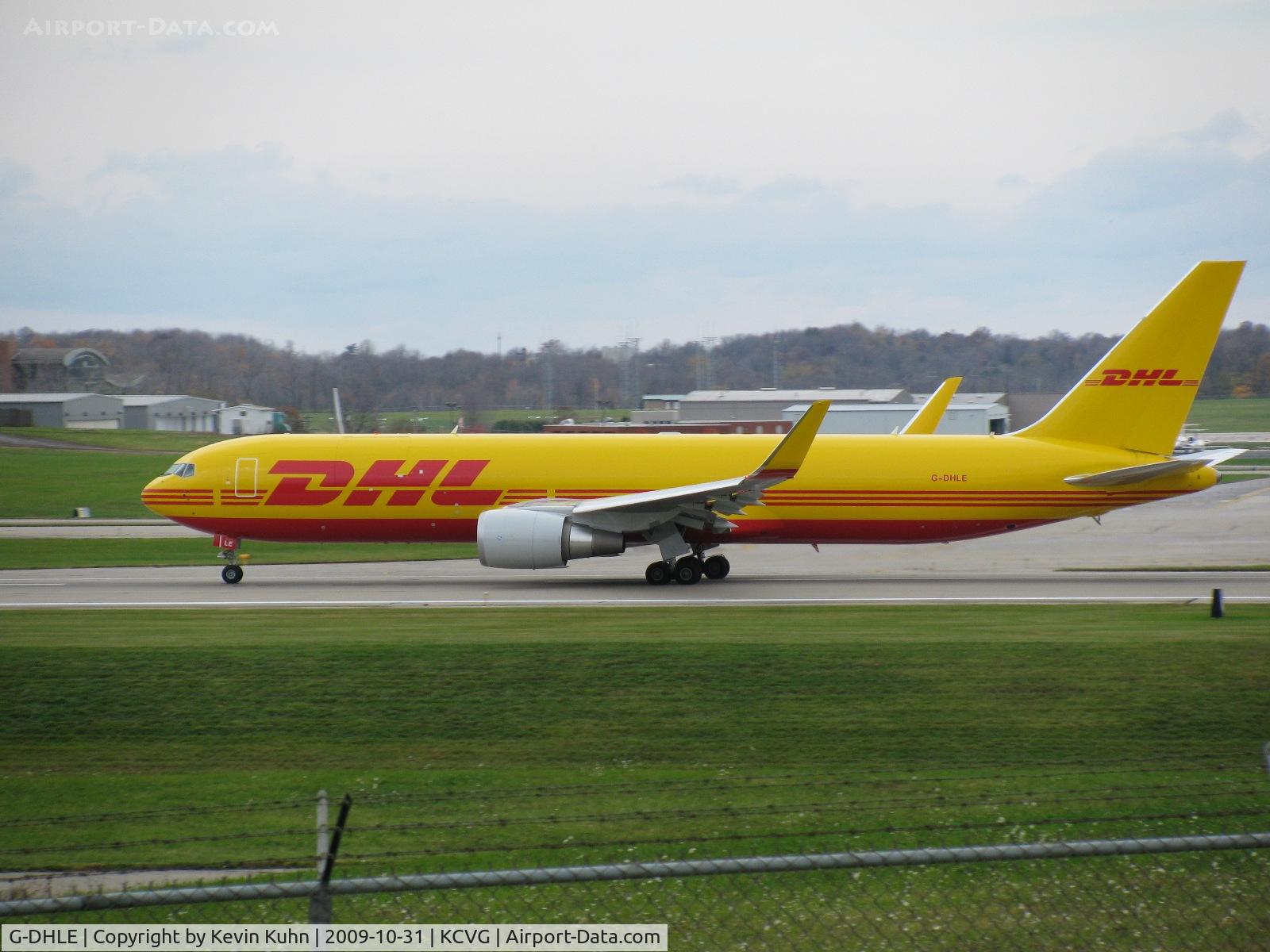 G-DHLE, 2009 Boeing 767-3JHF C/N 37805, Barely two months old at the time this was taken
