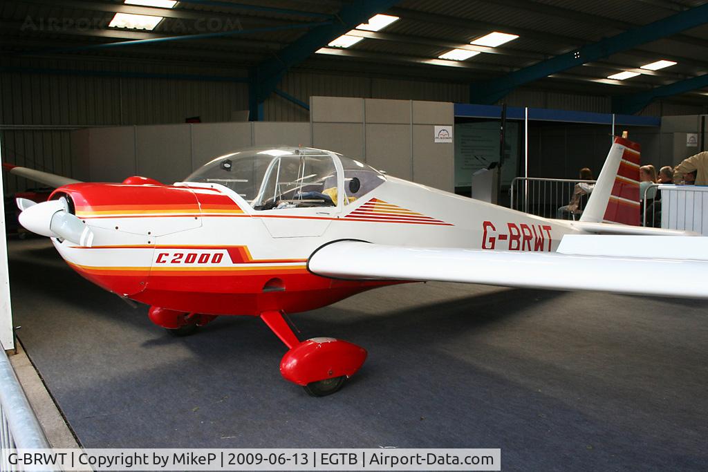 G-BRWT, 1990 Scheibe SF-25C Falke C/N 44480, Seen during Aero Expo 2009 - seminar in progress in the background.