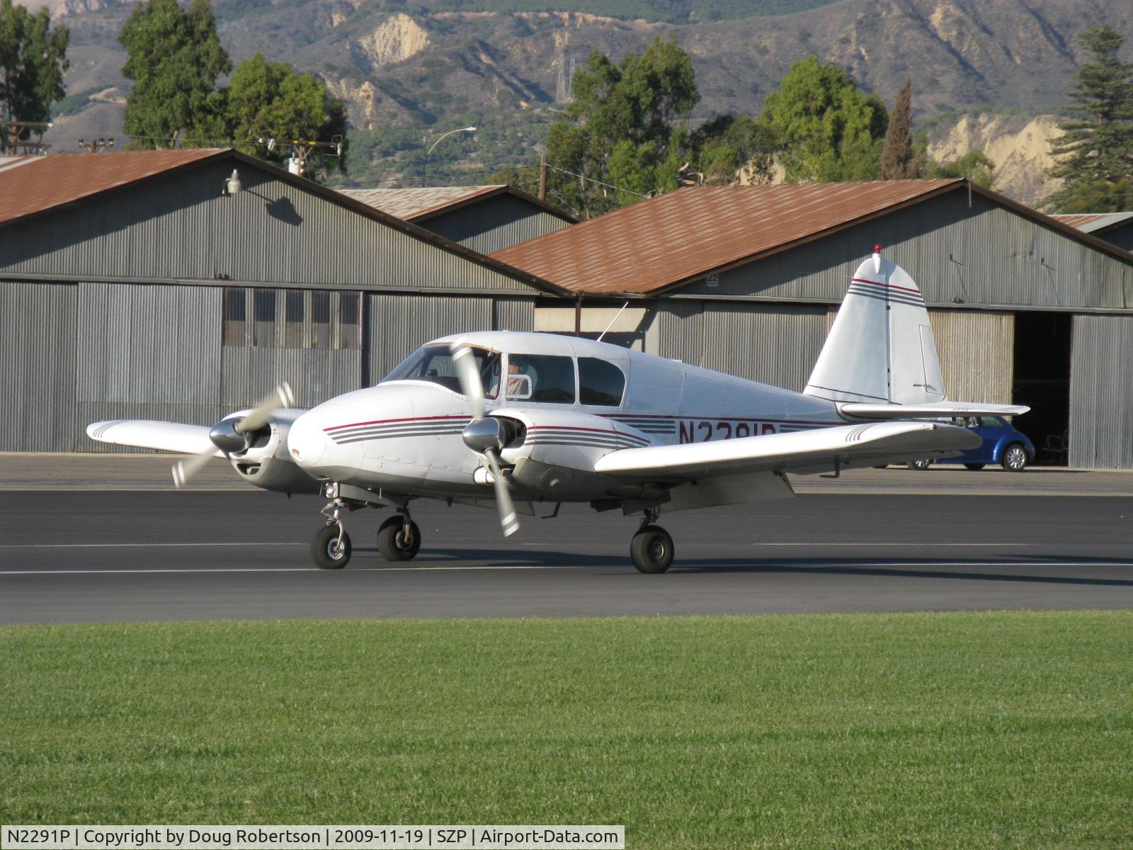 N2291P, 1957 Piper PA-23 Apache C/N 23-902, 1957 Piper PA-23 150 APACHE, two Lycoming O-320s 150 Hp each, landing roll Rwy 22