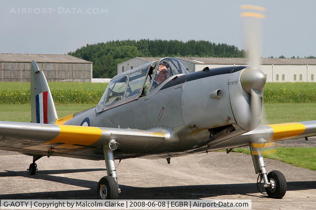 G-AOTY, 1951 De Havilland DHC-1 Chipmunk 22A C/N C1/0522, De Havilland DHC-1 Chipmunk 22. At Breighton's Auster Fly-In & 'At Home Day' in 2008.