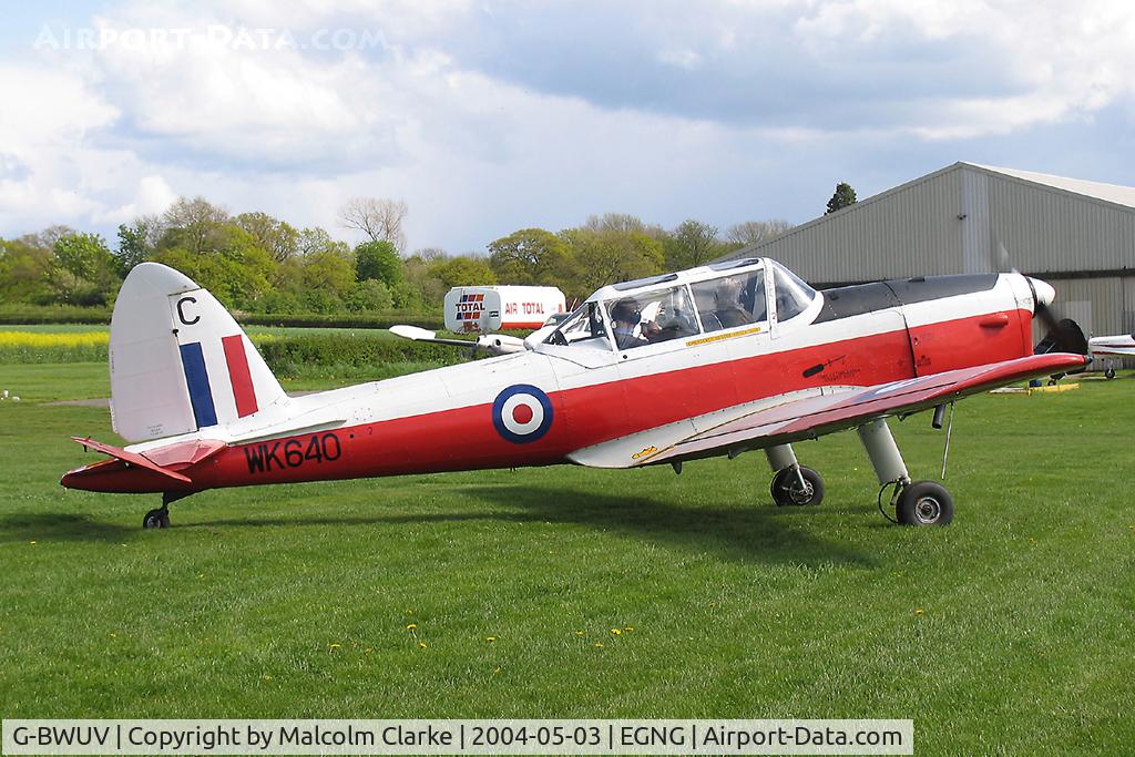 G-BWUV, 1952 De Havilland DHC-1 Chipmunk T.10 C/N C1/0655, De Havilland DHC-1 Chipmunk 22 at Bagby Airfield, UK.