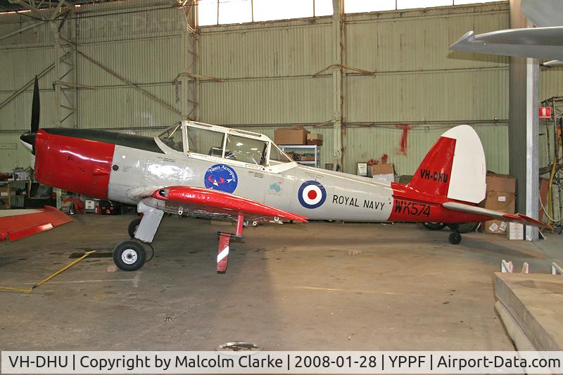 VH-DHU, 1952 De Havilland DHC-1 Chipmunk T.10 C/N C1/0595, De Havilland Canada DHC-1 Chipmunk T10 At Parafield Airfield, South Australia.