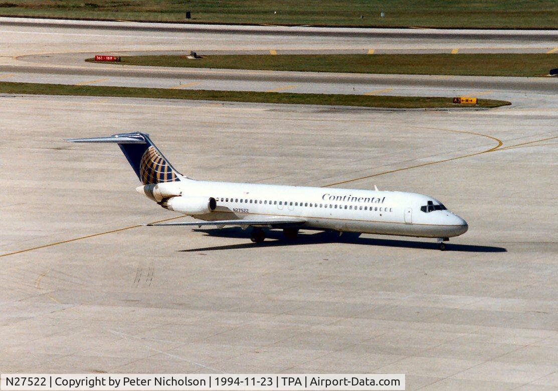 N27522, 1971 Douglas DC-9-32 C/N 47524, DC-9-32 of Continental Airlines seen at Tampa in November 1994.