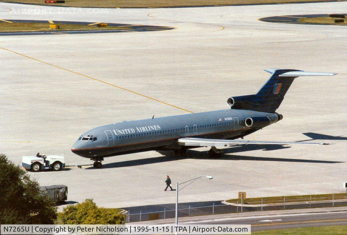 N7265U, 1978 Boeing 727-222 C/N 21412, Boeing 727-222 of United Airlines as seen at Tampa in November 1995.