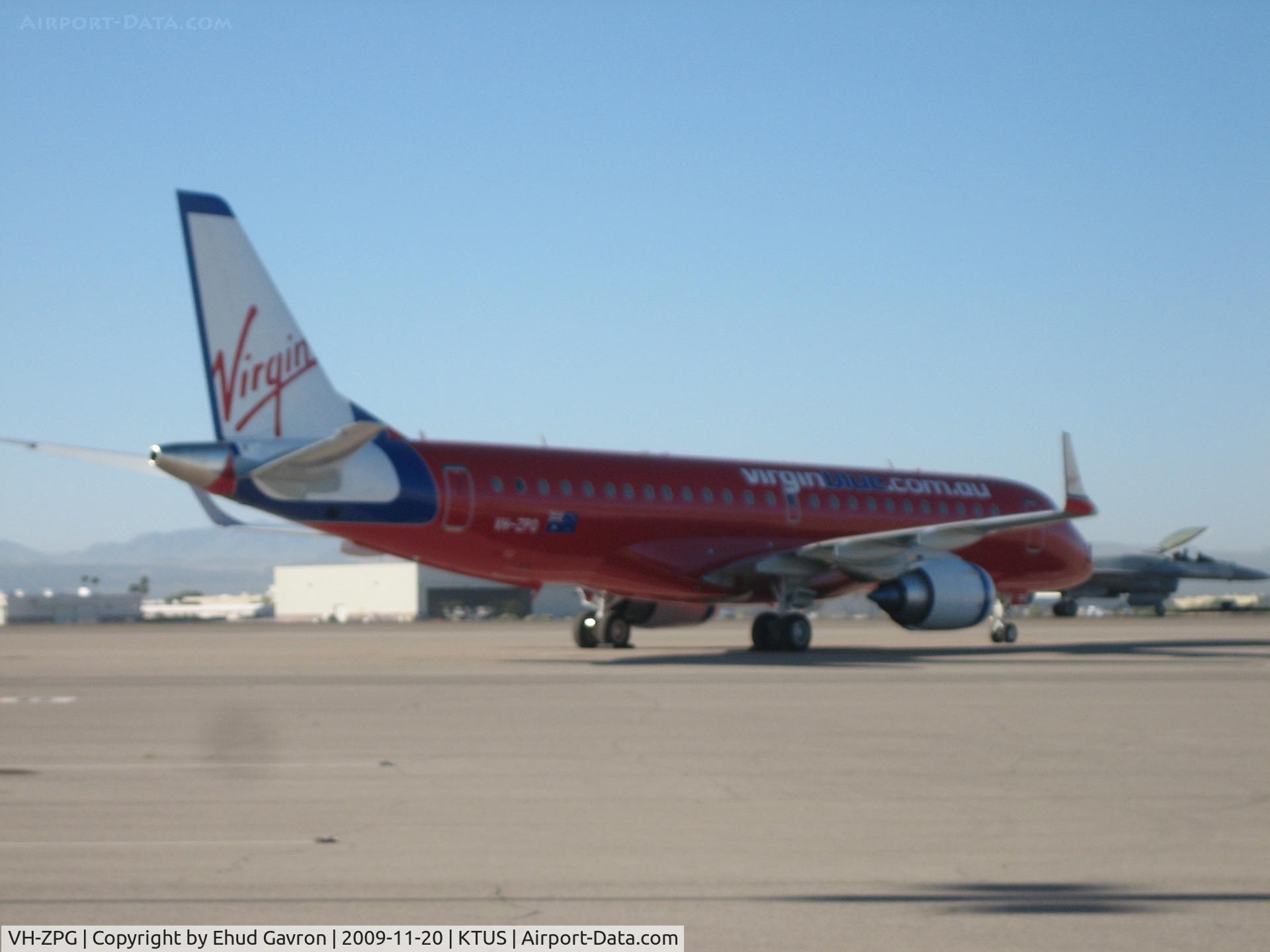 VH-ZPG, 2008 Embraer 190AR (ERJ-190-100IGW) C/N 19000195, Virgin  Blue AUSTRALIAN plane at Tucson, AZ