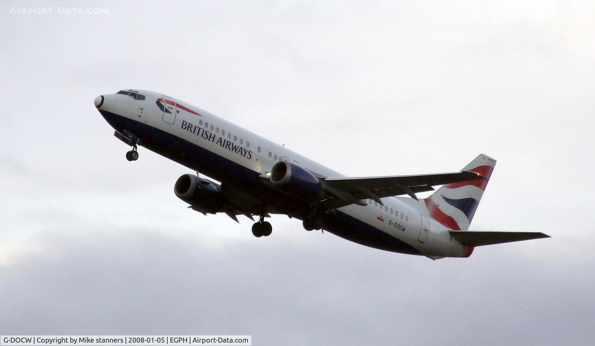 G-DOCW, 1992 Boeing 737-436 C/N 25856, British airways B737-436 Departs runway 24 for LGW