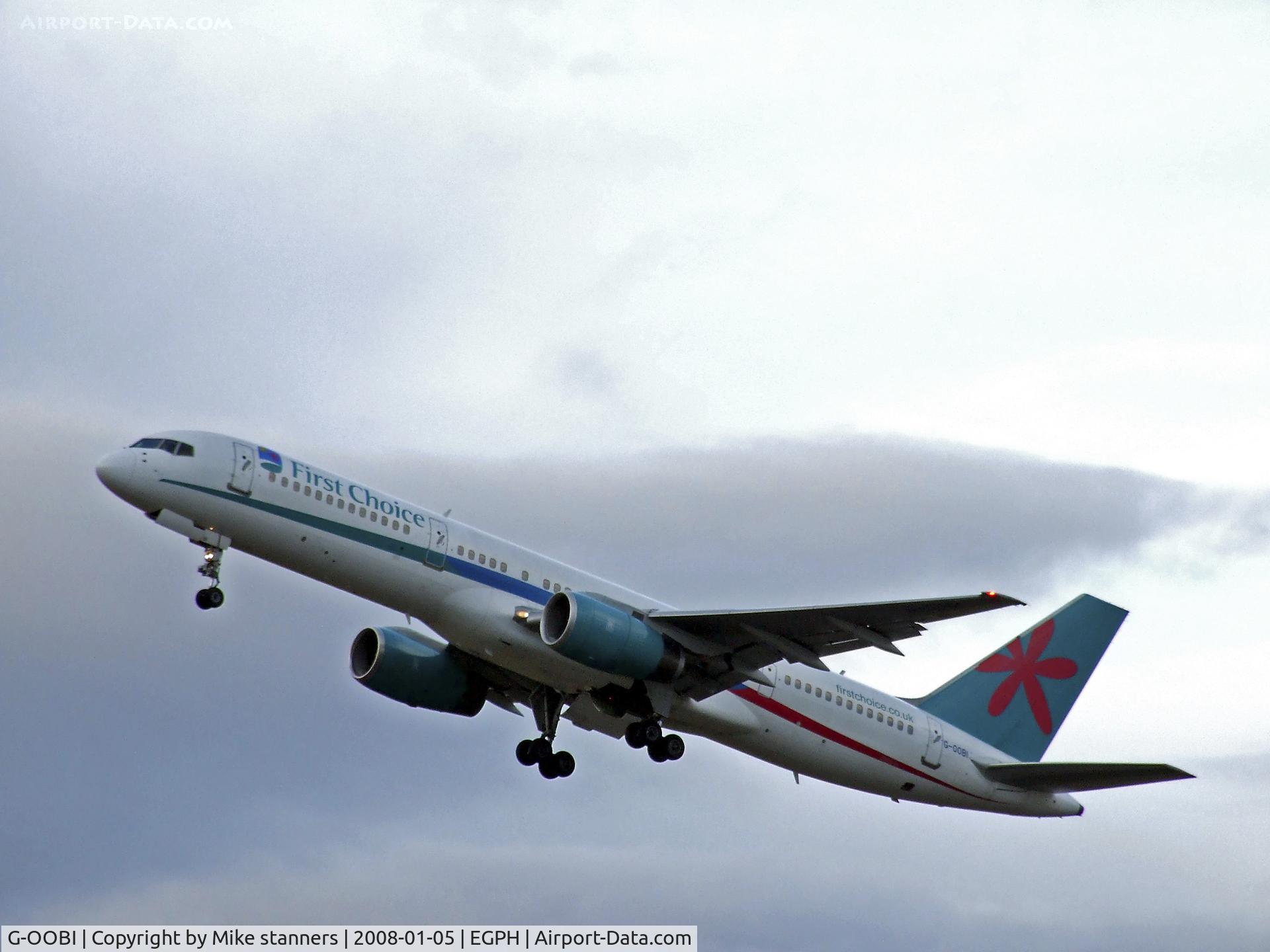 G-OOBI, 1993 Boeing 757-2B7 C/N 27146, First choice B757-200 Departs runway 24 at EDI
