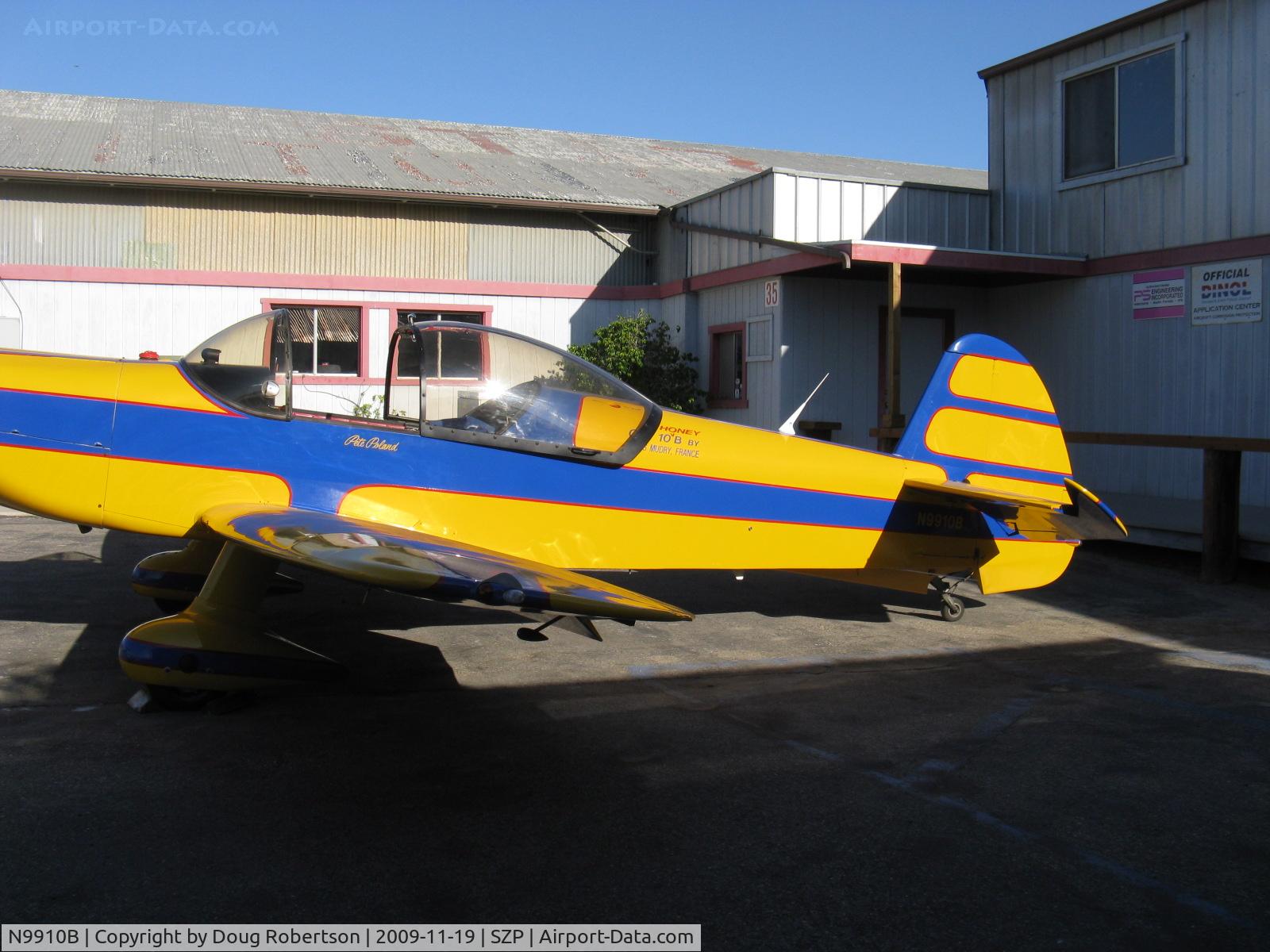 N9910B, Mudry CAP-10B C/N 267, 1993 Avions Mudry Et Cie CAP 10B 'Honey Bee', Lycoming AEIO-360 180 Hp, ventral fin adds rudder authority