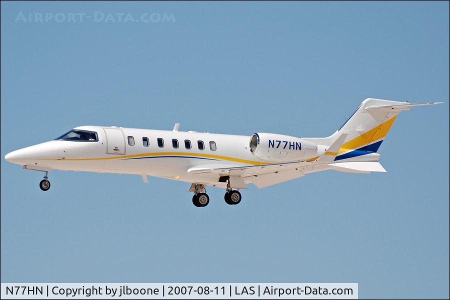 N77HN, 2007 Learjet Inc 45 C/N 2070, N77HN landing at Las Vegas