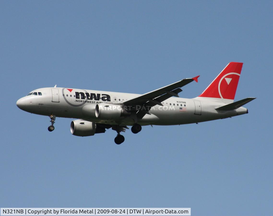 N321NB, 2001 Airbus A319-114 C/N 1414, Northwest A319