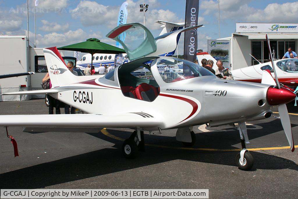 G-CGAJ, Alpi Aviation Pioneer 400 C/N 01, Exhibitor at Aero Expo 2009.