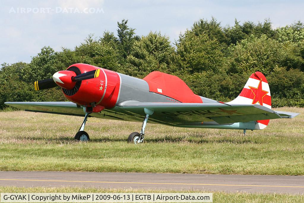 G-GYAK, 1985 Yakovlev Yak-50 C/N 852905, Parked during Aero Expo 2009.