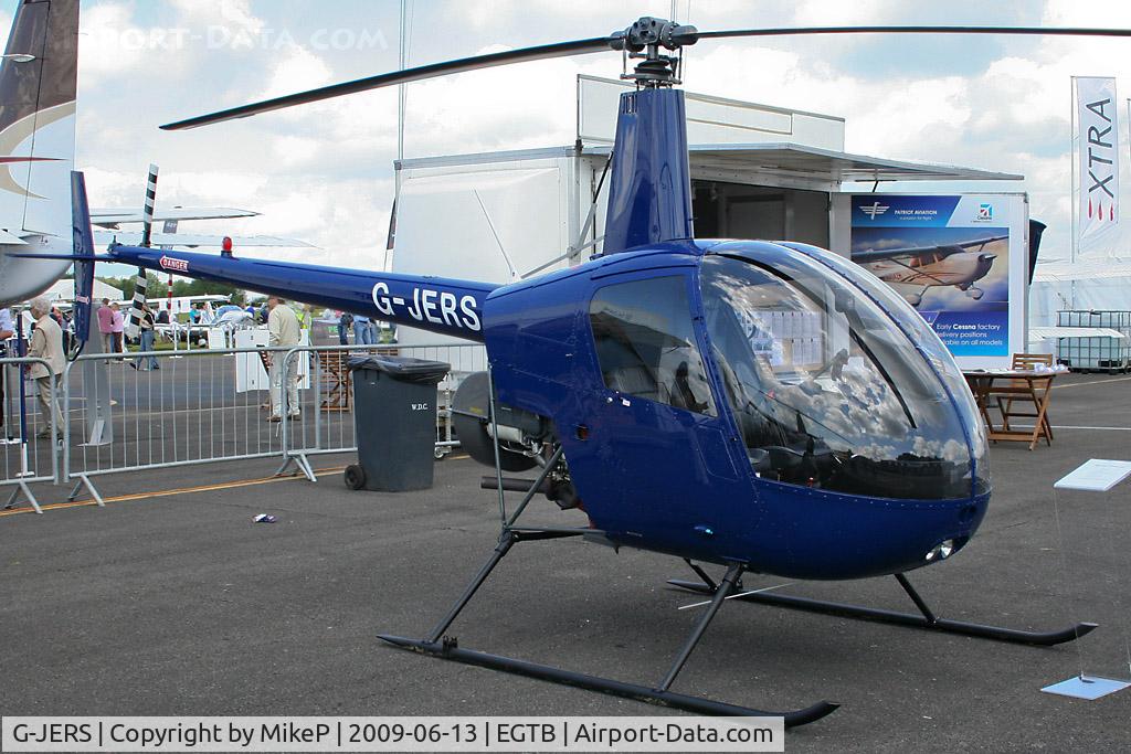G-JERS, 1990 Robinson R22 Beta C/N 1610, Exhibitor at Aero Expo 2009.